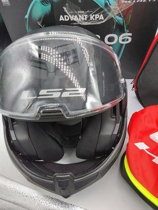 (XS) LS2, Casco Moto Modular ADVANT Solid Matt Black,