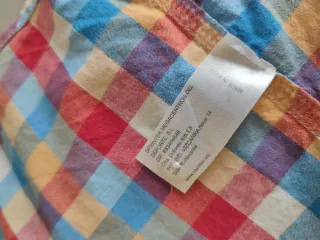 Camisa a cuadros manga corta