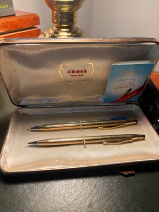Juego Bolígrafo y Lápiz Cross Dorado