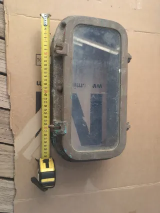 Ojo de buey bronce náutico antiguo