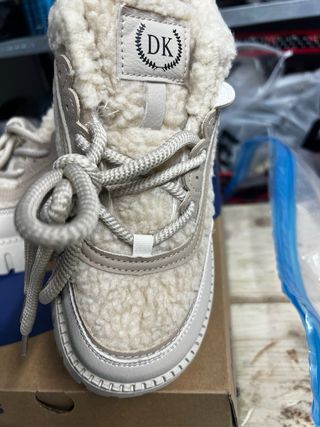 Nuove scarpe teddy pelliccia beige 38