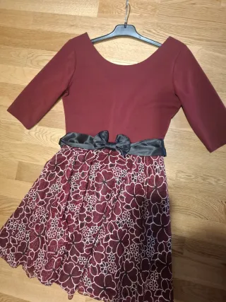 Vestido granate ceremonia talla 40