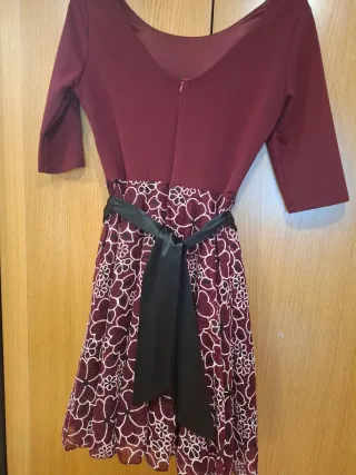 Vestido granate ceremonia talla 40