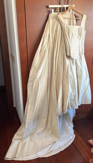 Exclusivo Vestido Novia Vintage Seda Salvaje