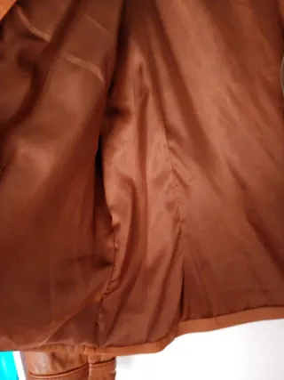Chaqueta vintage de cuero marrón L