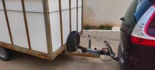 Remolque 750 kg con freno Anti vuelco y tapadera