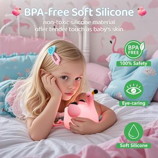 Luce Notturna Flamingo Ricaricabile Touch Timer