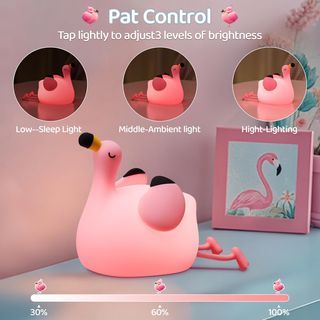 Luce Notturna Flamingo Ricaricabile Touch Timer