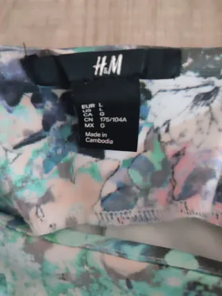 Vestido estampado mangas 3/4