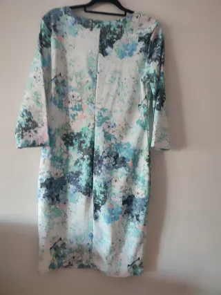 Vestido estampado mangas 3/4