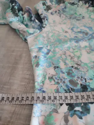 Vestido estampado mangas 3/4