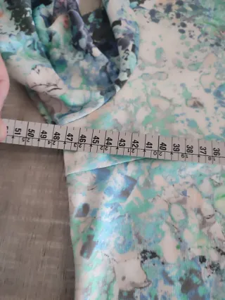 Vestido estampado mangas 3/4