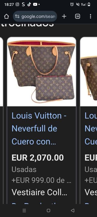 Bolso Louis Vuitton Marrón y Rosa