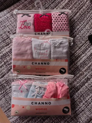 Braguitas Channo Mujer XL Pack 3