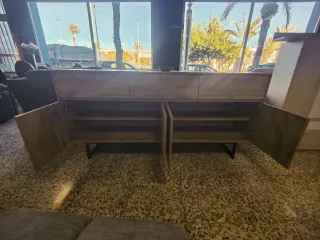 Aparador Industrial Madera y Metal