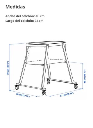 Moisés Ikea ÄLSKVÄRD con colchón