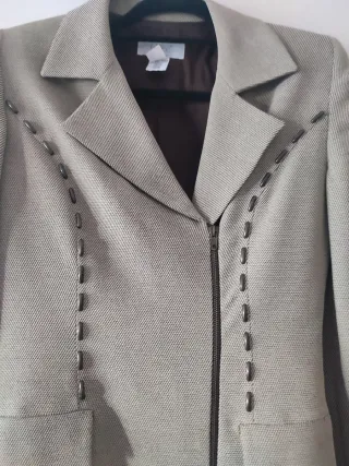 Chaqueta Boutique Italiana Cremallera Beige