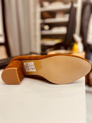 Botín ante tacón bloque marrón