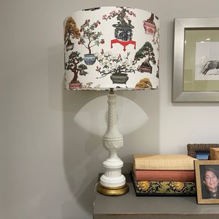 Gran pantalla de tela para lampara