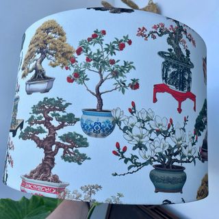 Gran pantalla de tela para lampara