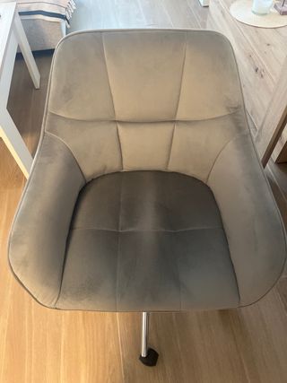 Silla de oficina diseño gris terciopelo