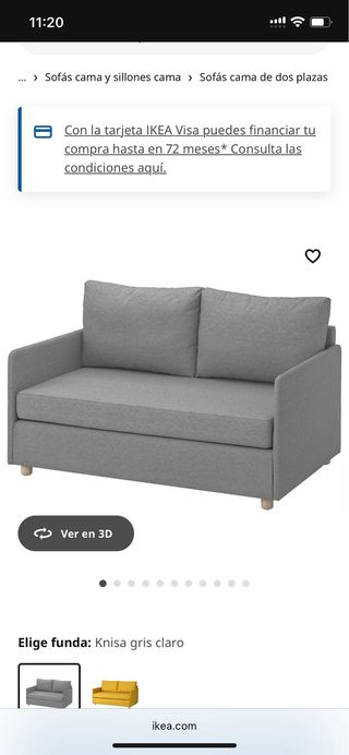 Divano letto Fridhult Ikea grigio