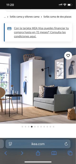 Divano letto Fridhult Ikea grigio