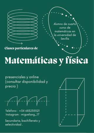 Clases particulares de matemáticas y física