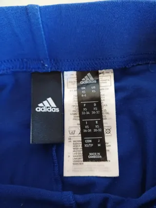 Mallas Adidas Tiro Alto Azul.