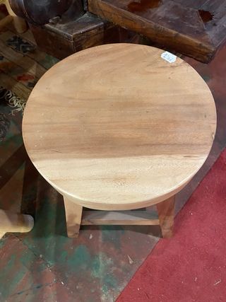Taburete de teca natural