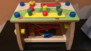 Banco de trabajo de madera para niños