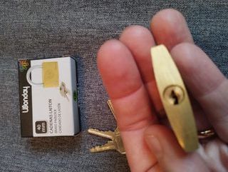 Lucchetto Wonday Ottone 40mm con 3 Chiavi