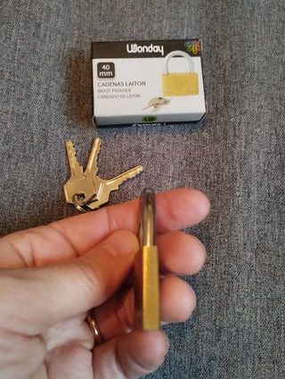 Lucchetto Wonday Ottone 40mm con 3 Chiavi