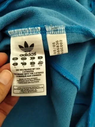 Sudadera Adidas Clásica Azul Talla L