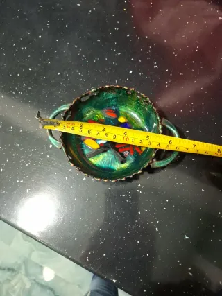 Oferta Bandeja cobre y esmaltes antigua