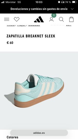 NUEVAS** Zapatillas Adidas Breaknet Mujer Talla 37