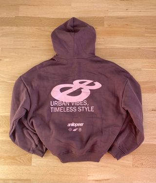 Sudadera anlopeer morada con logo