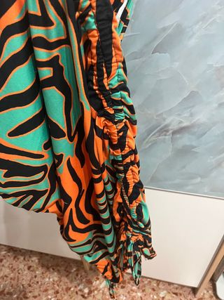 Vestido fruncido largo ajustable