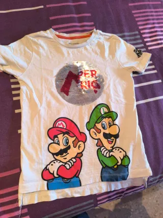 Lote 5 Camisetas Mario Niño Talla 5-6