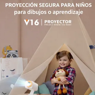 Proyector V16 Android 12 WiFi HD 720p con Altavoz