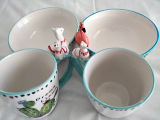 Juego 2 Tazas y 2 Tazones Cerámica Niños