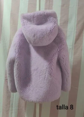 Abrigo peluche niña talla 8