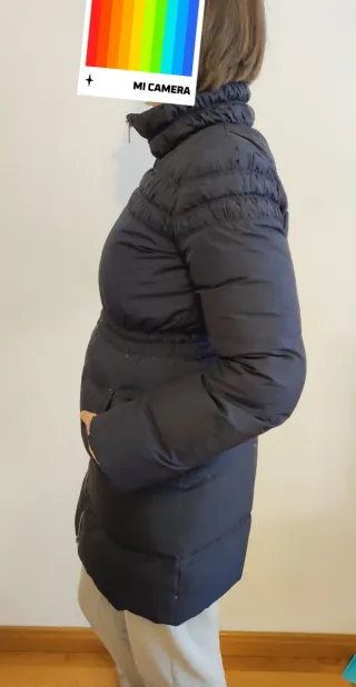 Abrigo plumífero azul Mango