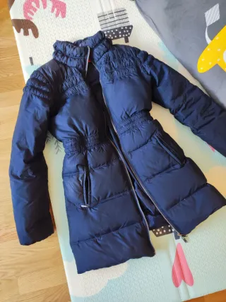 Abrigo plumífero azul Mango