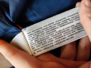 Abrigo plumífero azul Mango