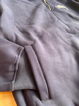 Jersey Stussy Azul Media Cremallera