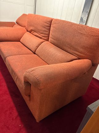 Sofá 3 plazas naranja