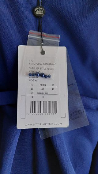 Vestido fiesta azul Little Mistress Talla 42