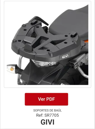 Soporte baul givi para Ktm 1290/1190/1090/1050