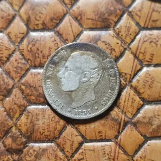 Monedas antiguas de plata españolas del siglo XIX